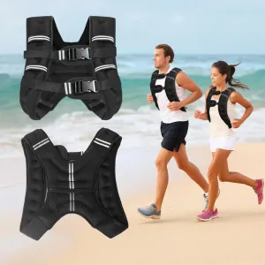 Adjustable Weighted Vest for Women & Men, Ironsand Weights for Strength Training,Weight Vest with Reflective Strip for Running Walking Exercise Workout 004