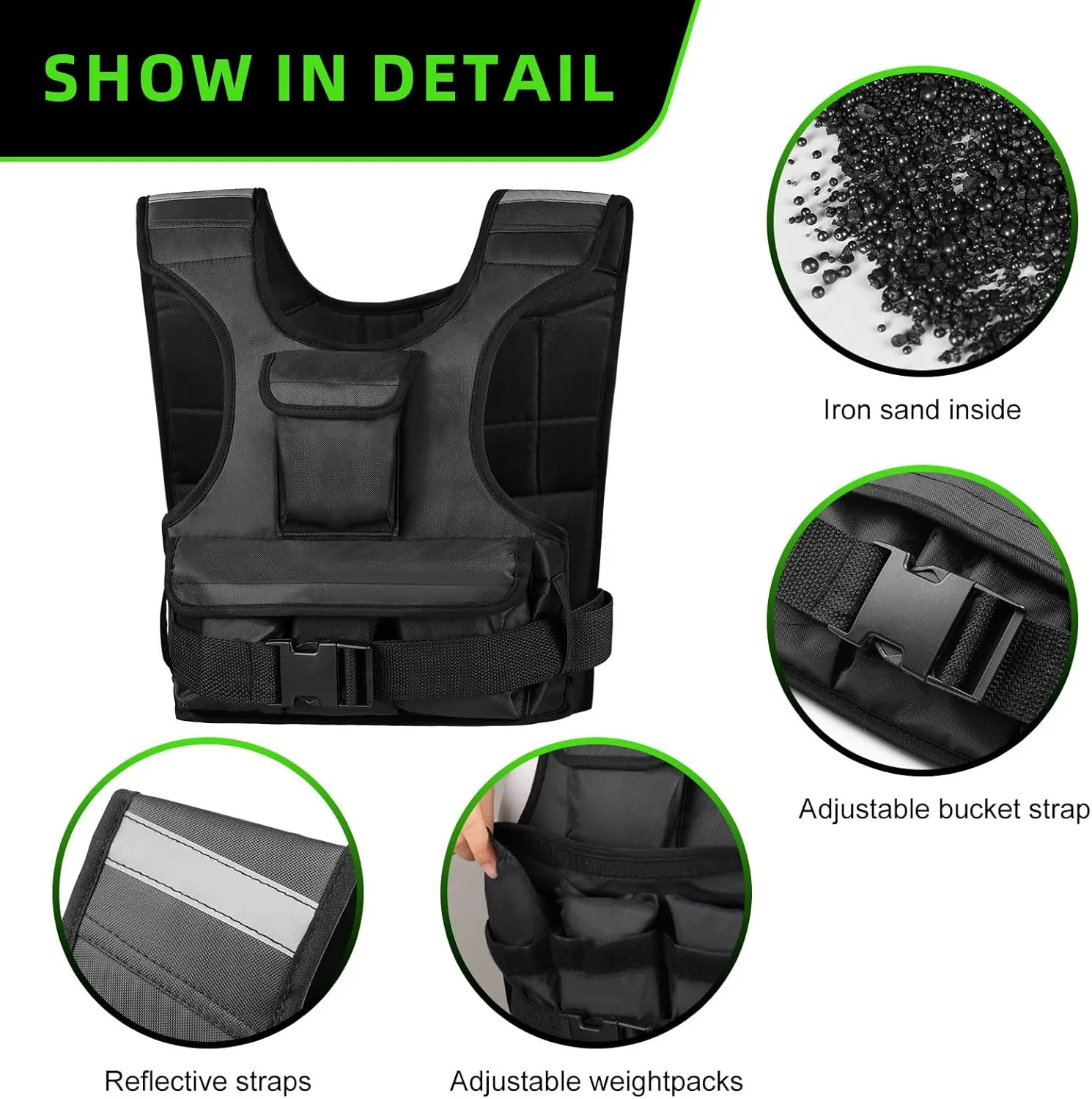Adjustable Weighted Vest for Women, Customizable 0-18 lbs Strength Training Vest with 10 Removable Sandbag, Breathable Design, Reflective Safety Strips & Multi-Purpose Pockets for Running, Hiking, and Fitness