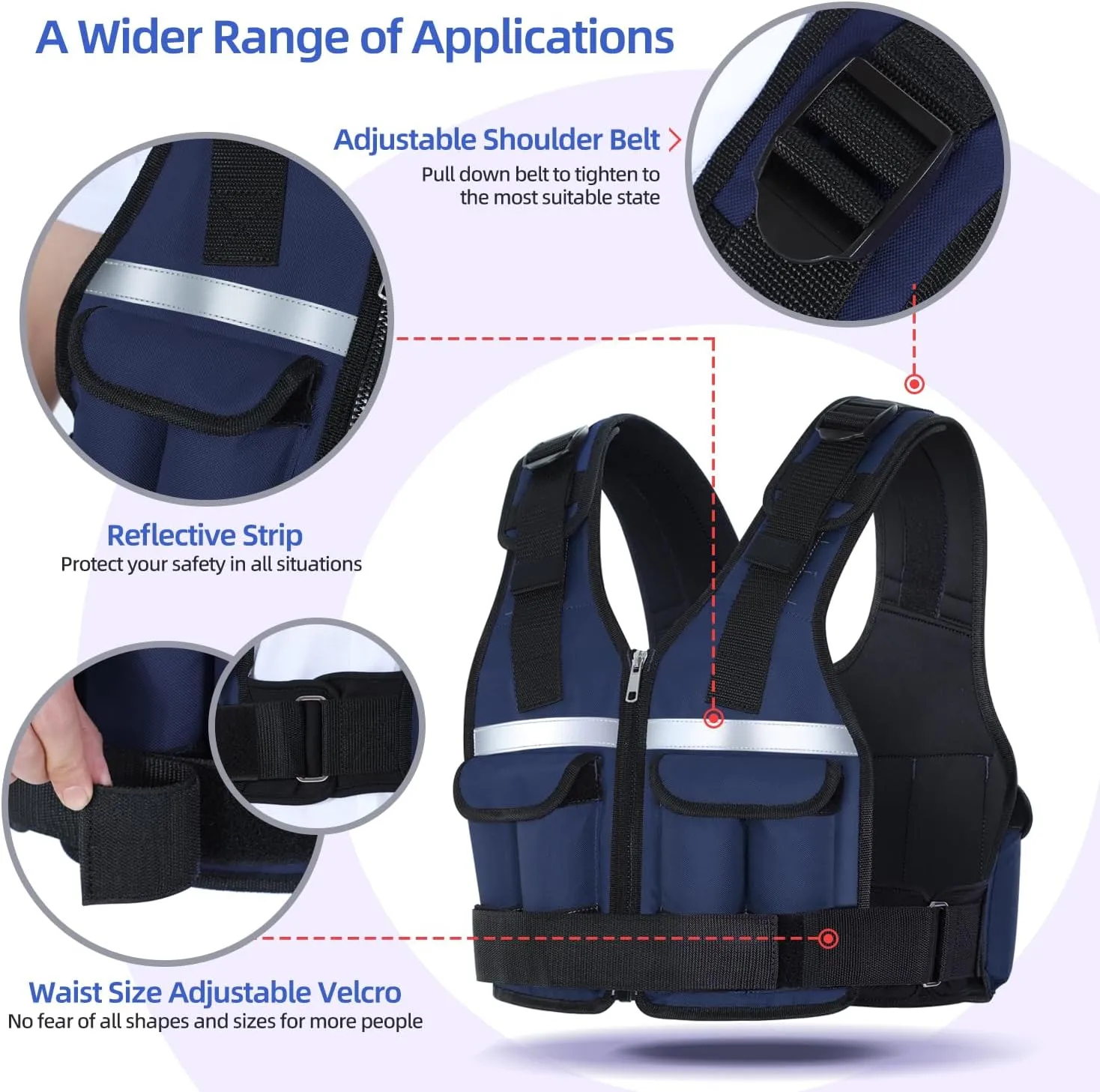 Adjustable Weighted Vest Weights Set: Sportneer 2-18 lbs/2-42 lbs Body Weight Vests 16 In 1 Fast Adjust Running Vest for Men Women Gym Home Workout Fitness Strength Training 2-18/42 lbs Removable
