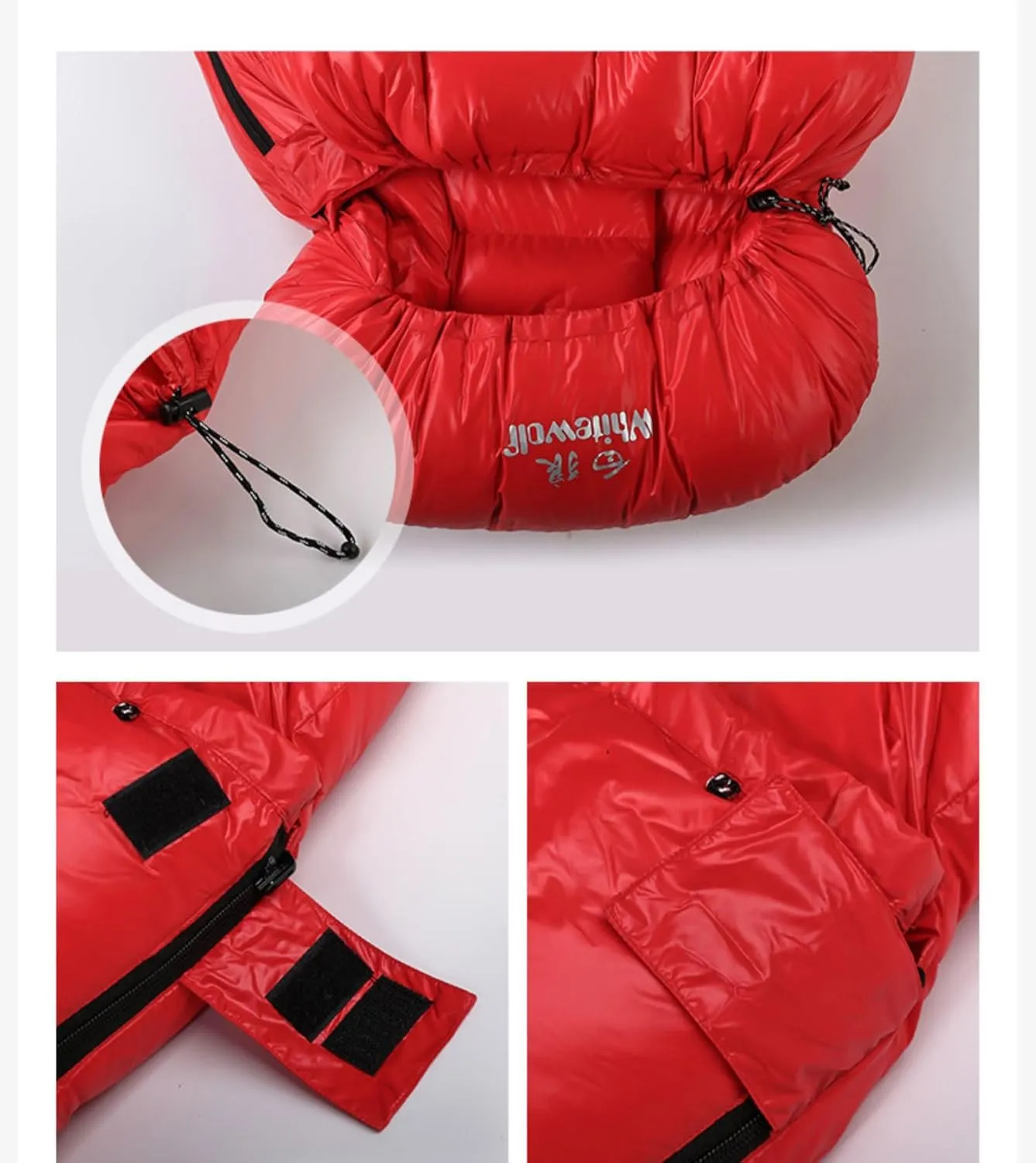 Adult Ultralight Envelope Goose Down Sleeping Bag Outdoor Backpacking Camping Hiking Travel Spring Summer Autumn Winter Portable