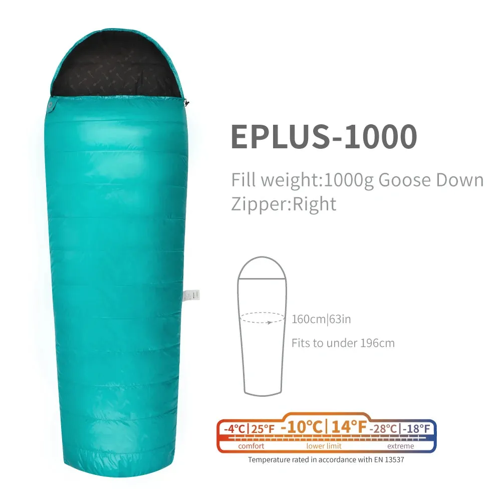 AEGISMAX Eplus400-1000 Series 800FP Goose Down Sleeping Bag Ultralight Sleeping Bag for Men & Women