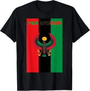 African American Pan African Flag Pride T-Shirt | Heru Seal T-Shirt
