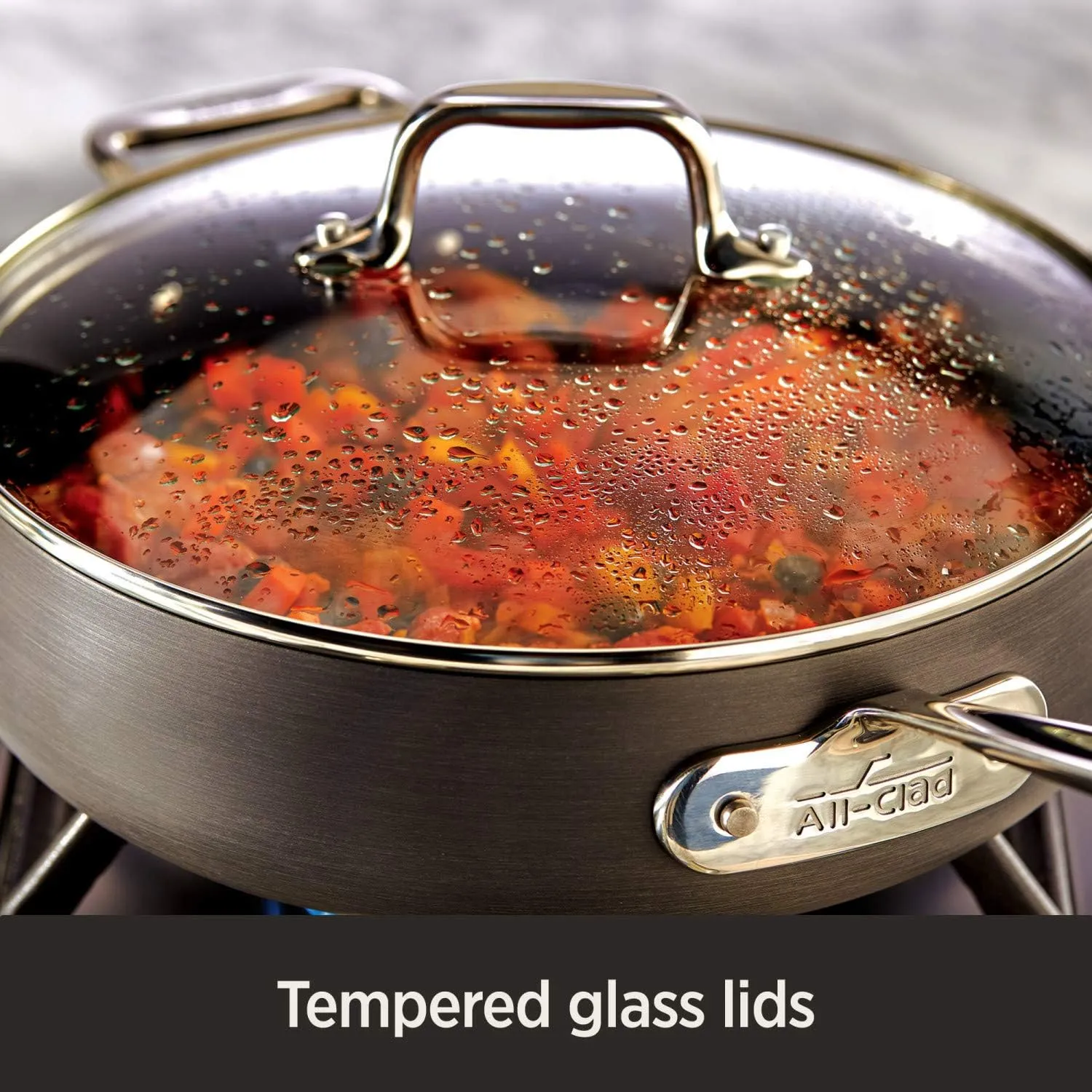 All-Clad HA1 Hard Anodized Nonstick Sauce Pan 3.5 Quart Induction Oven Safe 350F Pots and Pans, Cookware Black