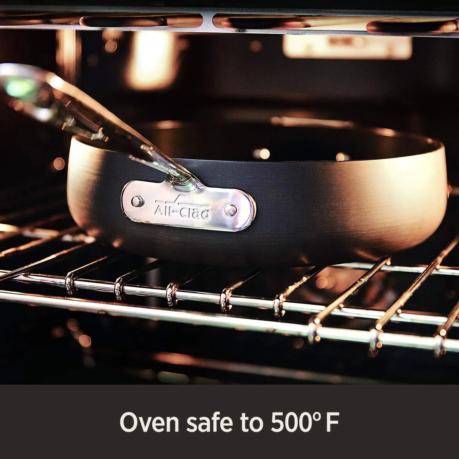 All-Clad HA1 Hard Anodized Nonstick Sauce Pan 3.5 Quart Induction Oven Safe 350F Pots and Pans, Cookware Black