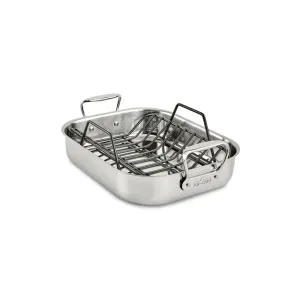 All-Clad  Small Stainless Steel Roasting Pan with Rack