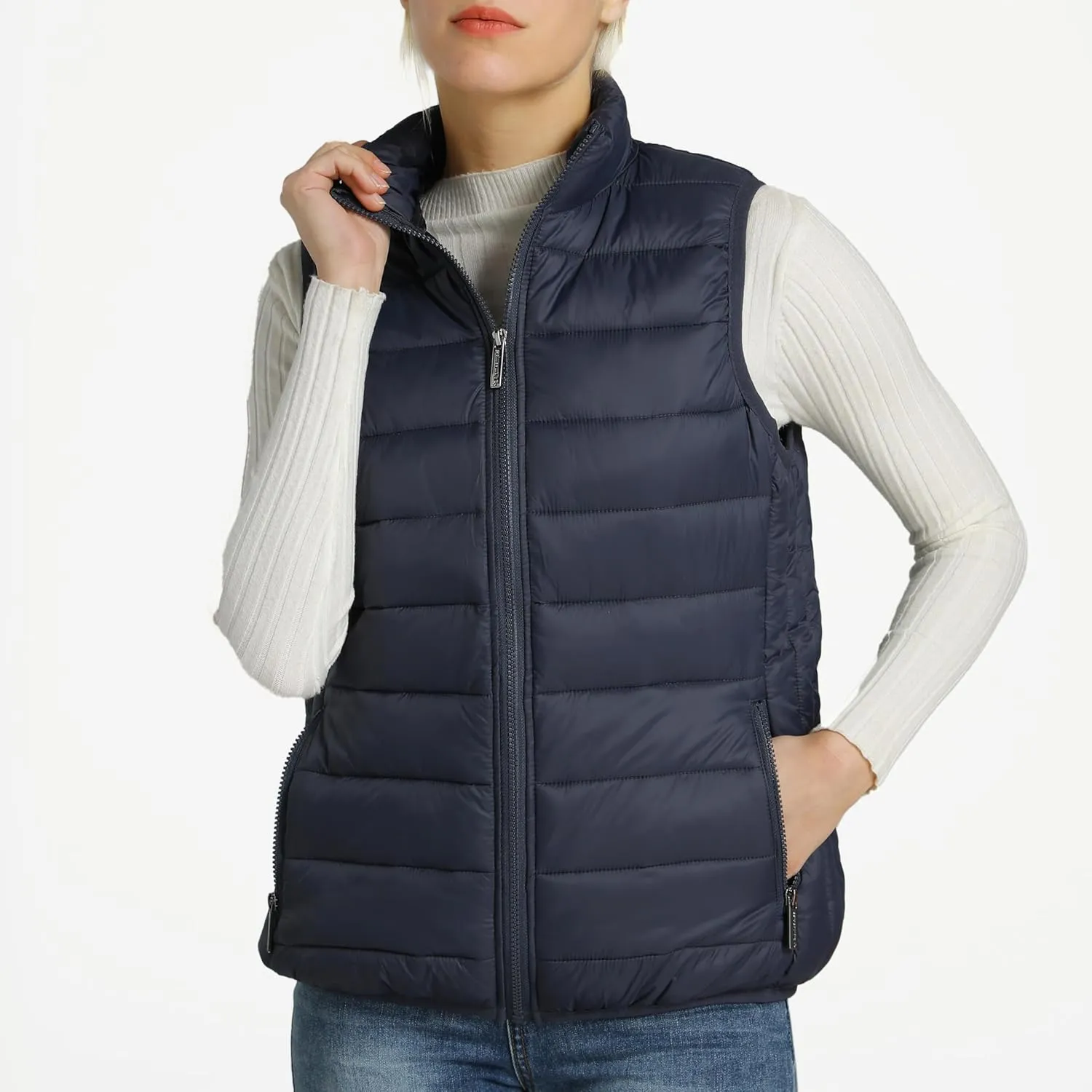 Alpine Swiss Jodie Womens Puffer Vest Lightweight Packable Down Alternative Vest Jacket