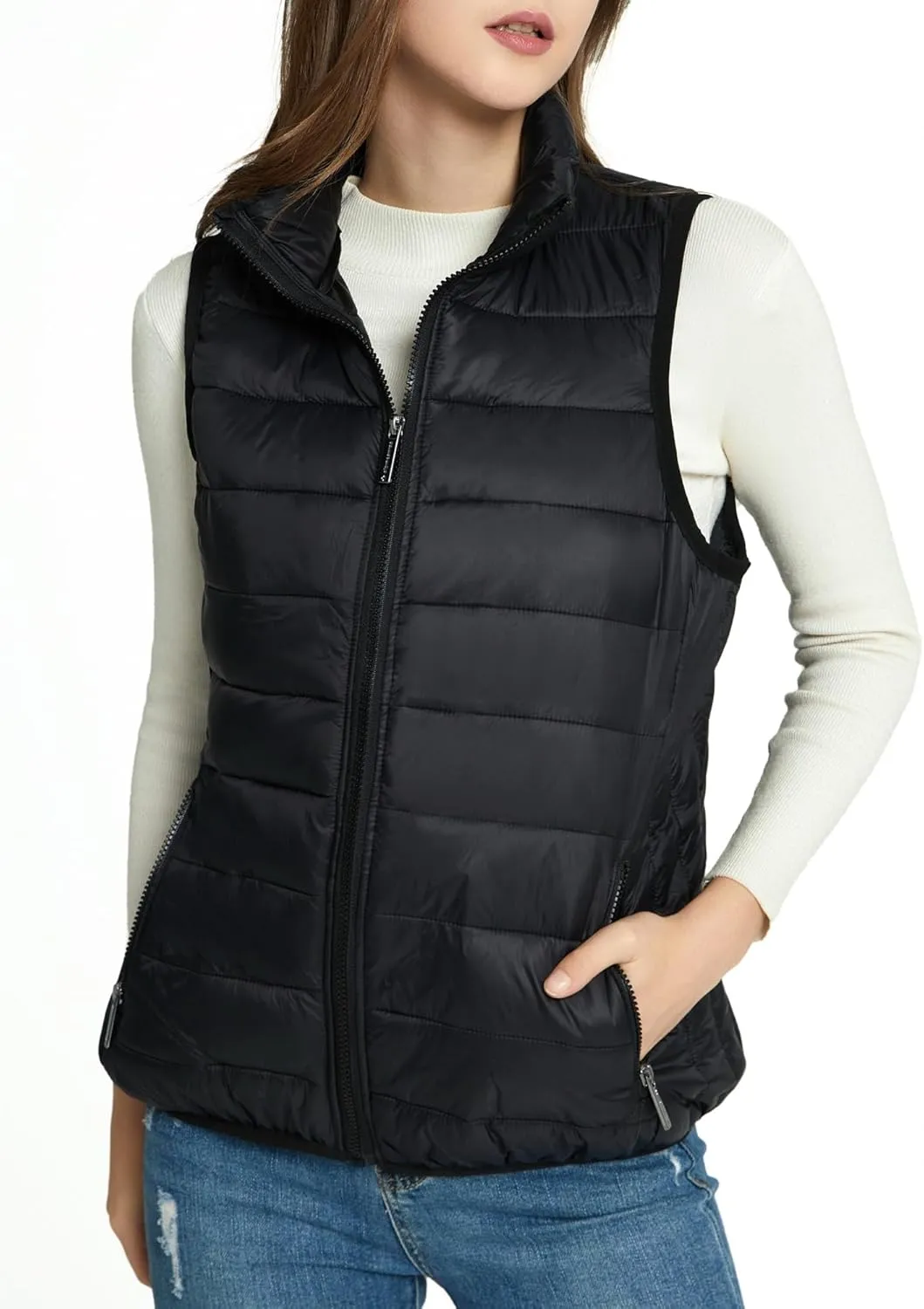 Alpine Swiss Jodie Womens Puffer Vest Lightweight Packable Down Alternative Vest Jacket