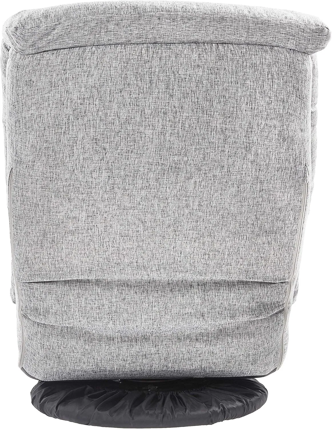 Amazon Basics Swivel Foam Lounge Chair with Headrest, Adjustable, 26.3"D x 23.5"W x 13.7"H, Grey