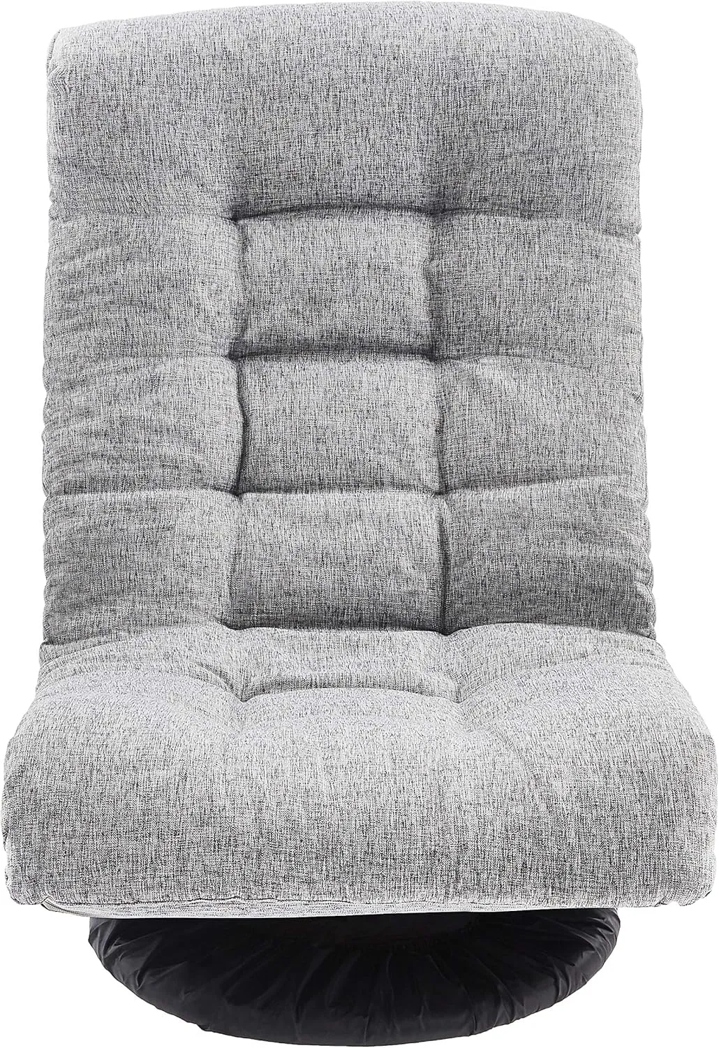 Amazon Basics Swivel Foam Lounge Chair with Headrest, Adjustable, 26.3"D x 23.5"W x 13.7"H, Grey