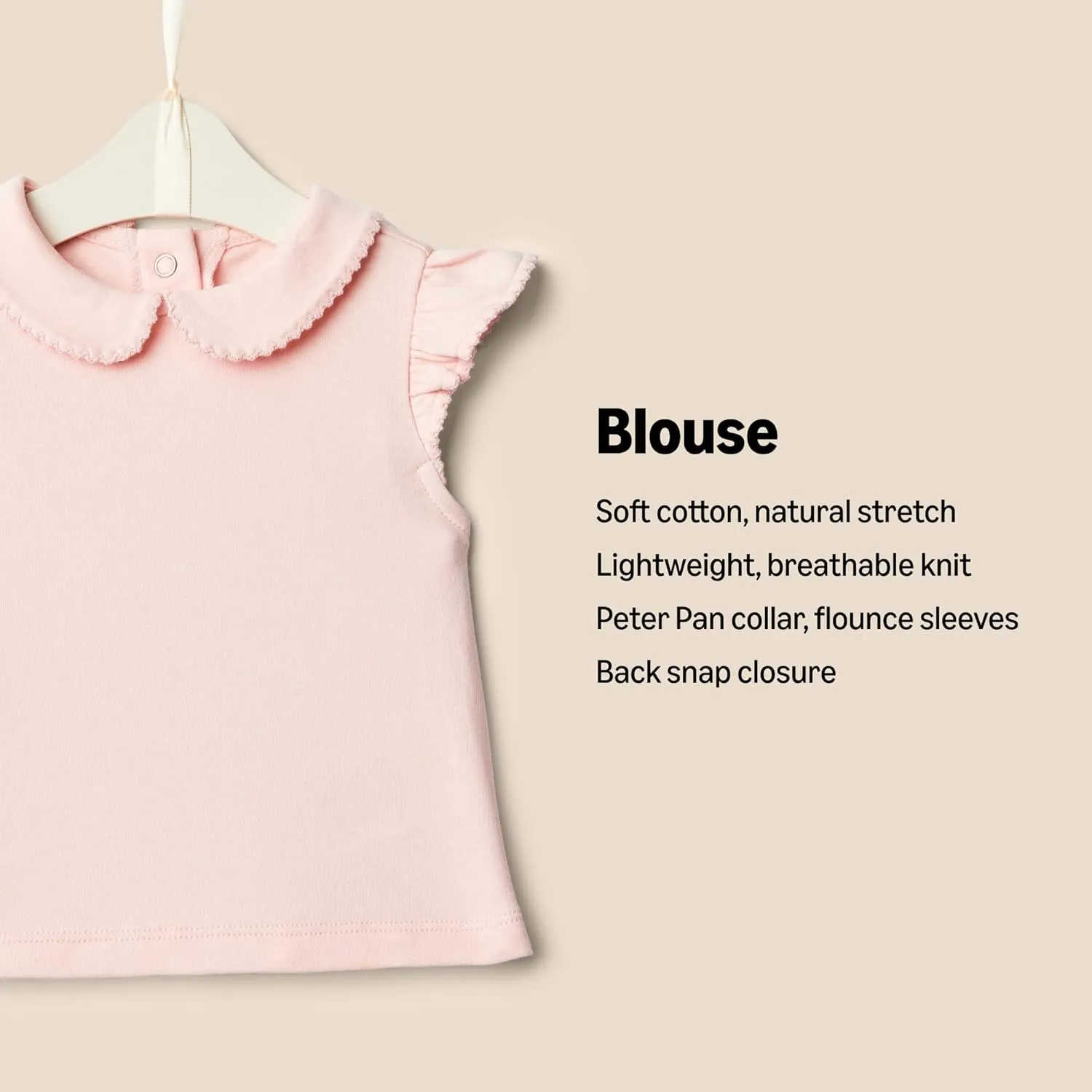 Amazon Essentials x Sofia Grainge Toddlers and Baby Girls' Short Sleeve Blouse, Pack of 2