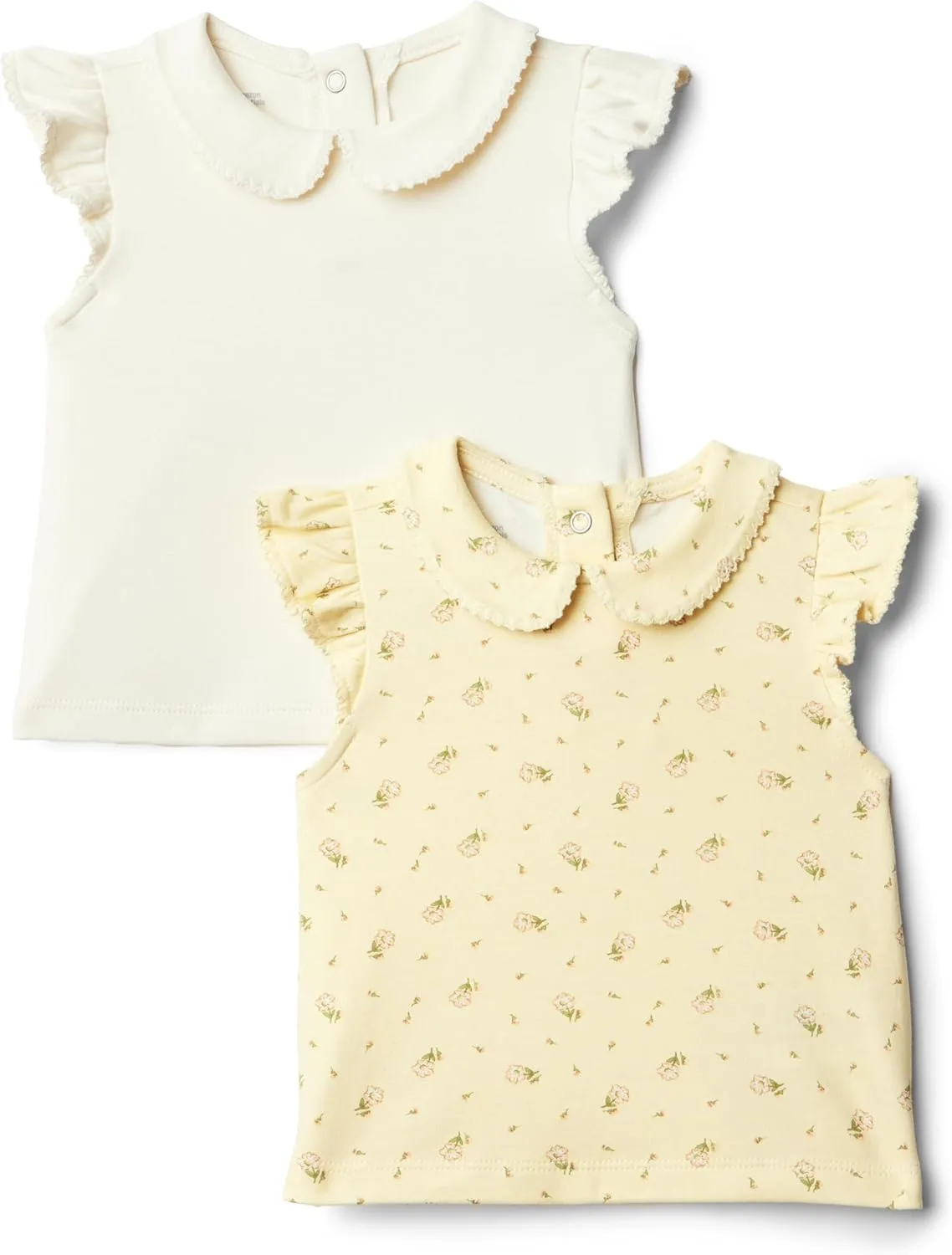 Amazon Essentials x Sofia Grainge Toddlers and Baby Girls' Short Sleeve Blouse, Pack of 2