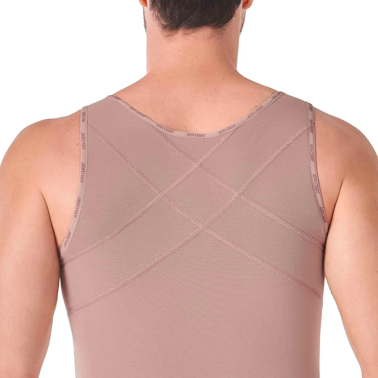 Ann Chery 5170 Men’s Compression Vest with Adjustable Hooks |Posture Corrector, Abdominal Control, and Back Support Shapewear