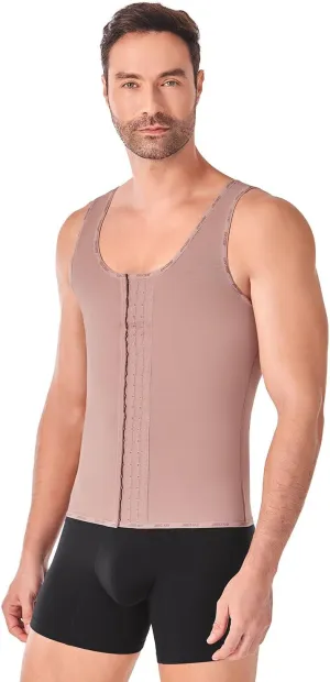 Ann Chery 5170 Men’s Compression Vest with Adjustable Hooks |Posture Corrector, Abdominal Control, and Back Support Shapewear