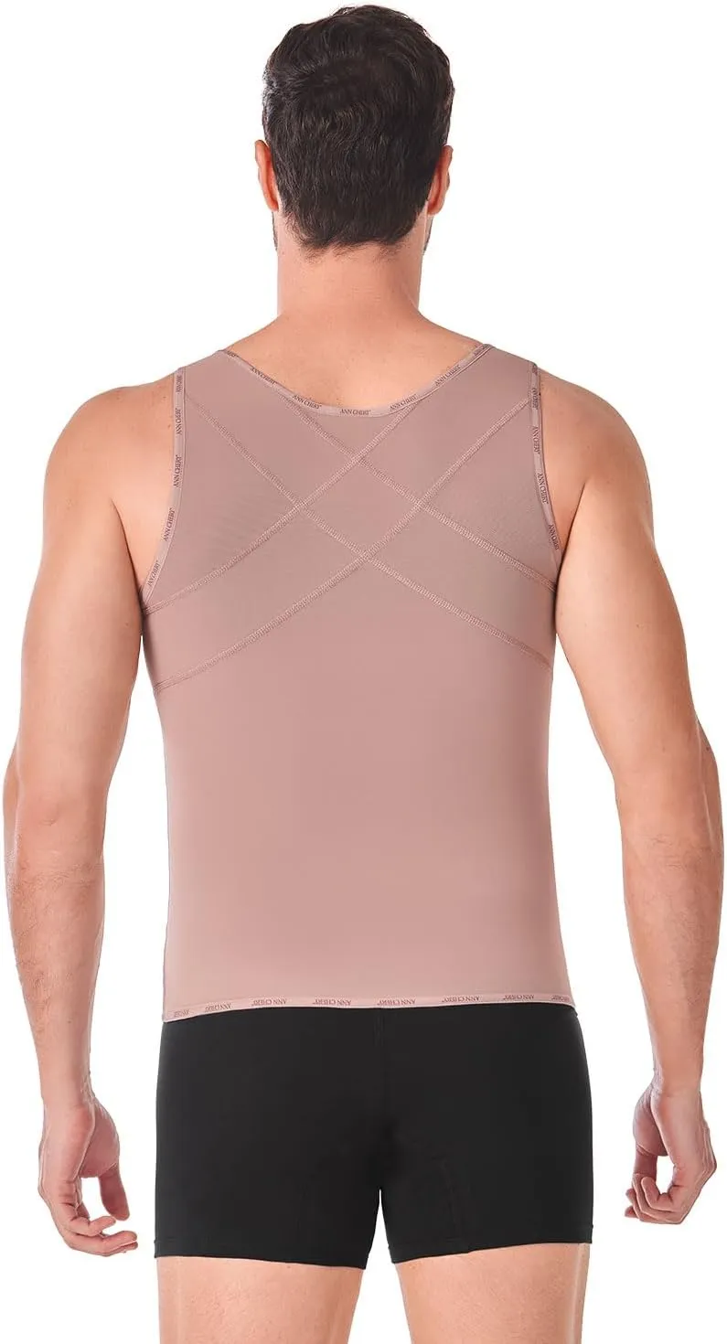 Ann Chery 5170 Men’s Compression Vest with Adjustable Hooks |Posture Corrector, Abdominal Control, and Back Support Shapewear