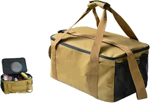 AOKLEY Grill Picnic Bag Organizer Mountain Outdoor Cookware Bag, Large Capacity Portable Picnic Storage Bag, Camping Tableware Barbecue Bag Thermal Insulation Bag Camping Bag
