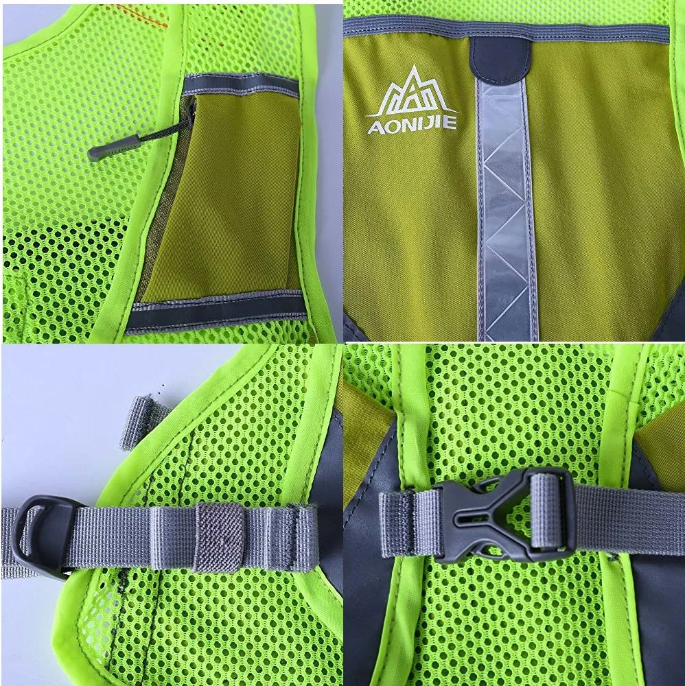AONIJIE Lovtour Unisex Premium Reflective Vest for Running Cycling Clothes for Women Men Safety Gear with Reflective High Visibility for Outdoor Sport Cycling and Running or Marathon