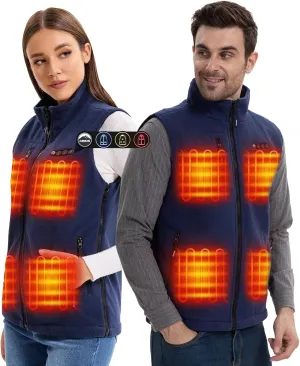 ARRIS Men`s Fleece Heated Vest   Womens Fleece Heated Vest Gift Combo with Battery Packs