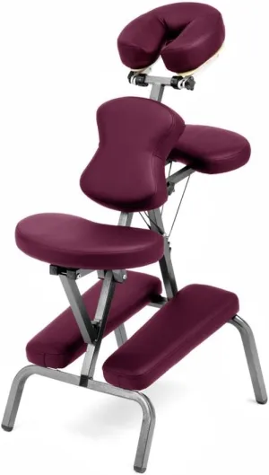 Ataraxia Deluxe Portable Folding Massage Chair w/Carry Case & Strap (Burgundy)
