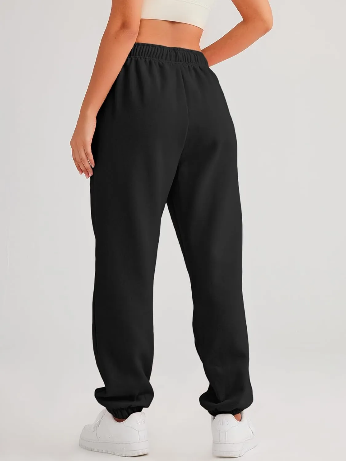 AUTOMET Women's Casual Baggy Fleece Sweatpants