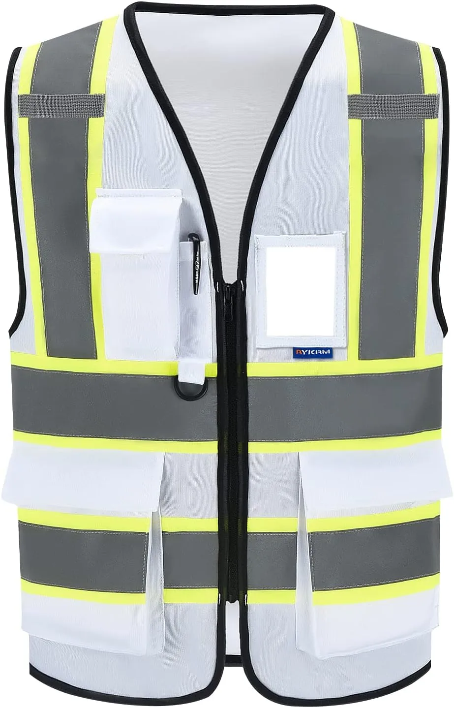 AYKRM 11 color High Vis Reflective Safety Vest for Women Men Security Pocket Zipper