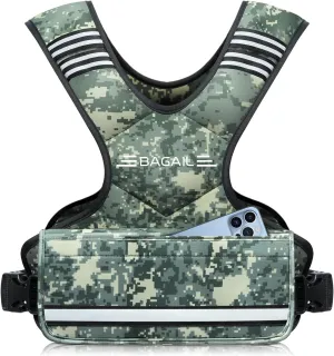 BAGAIL Adjustable Weighted Vest, 4-10lb/12-18lb/20-32lb Rucking Vest for Women & Men with 6 Weights & Large Pocket, Weight Vest for Home Workouts, Running, Walking and Strength Training