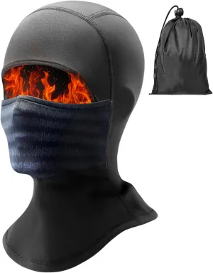 Balaclava Face Mask Men Women Thermal Ski Head Cover & Drawstring Pouch Breathable for Athletic Motorcycle