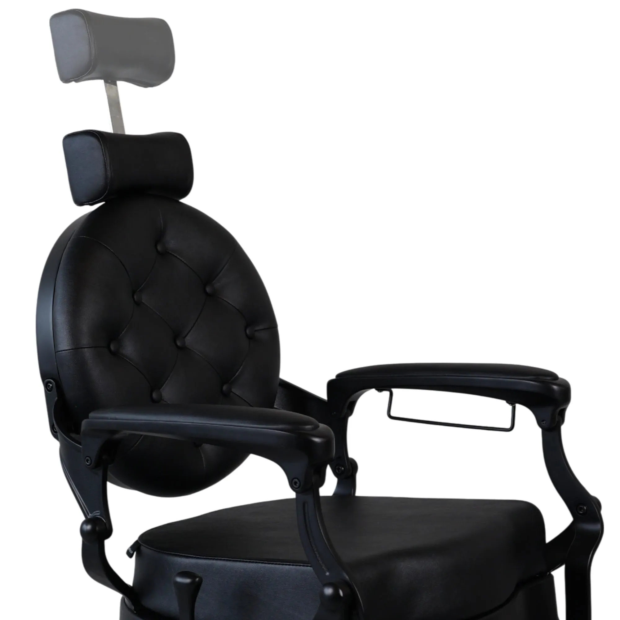 Barber Chair - Vintage Style Black & Matte Black Accents