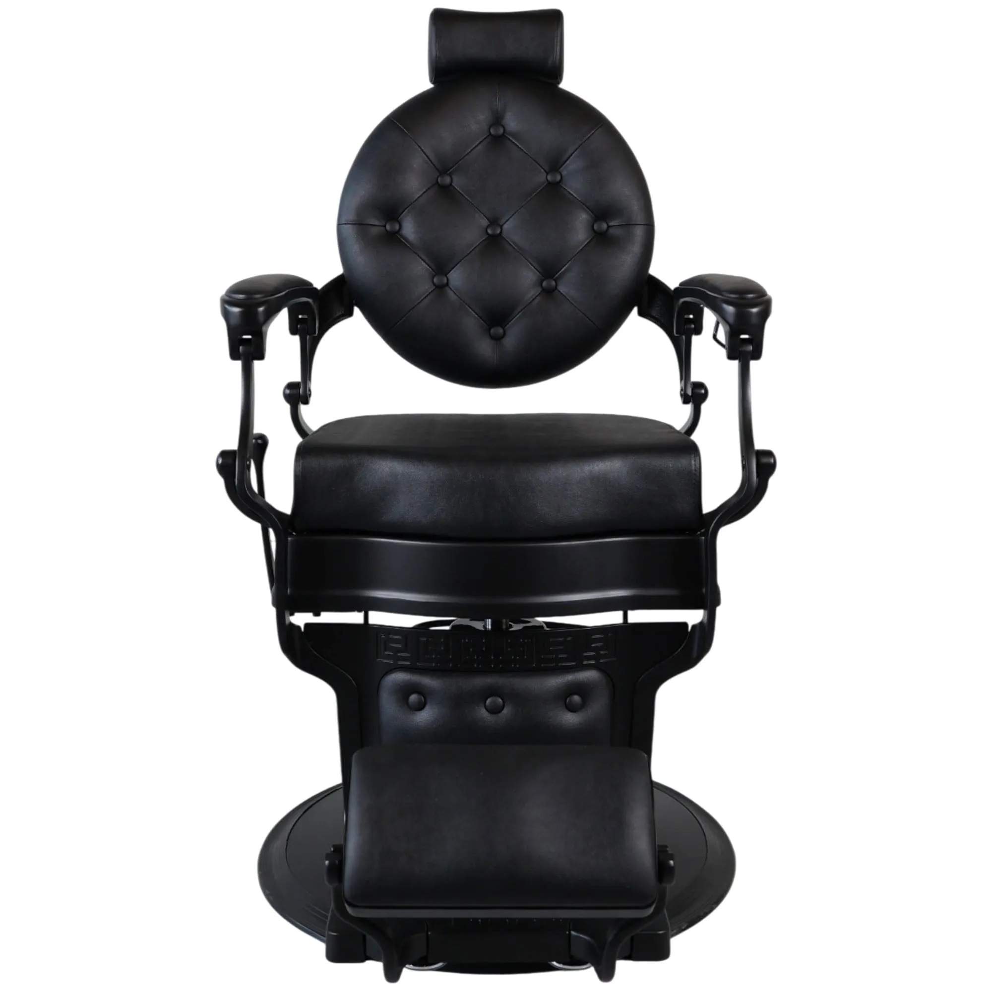 Barber Chair - Vintage Style Black & Matte Black Accents