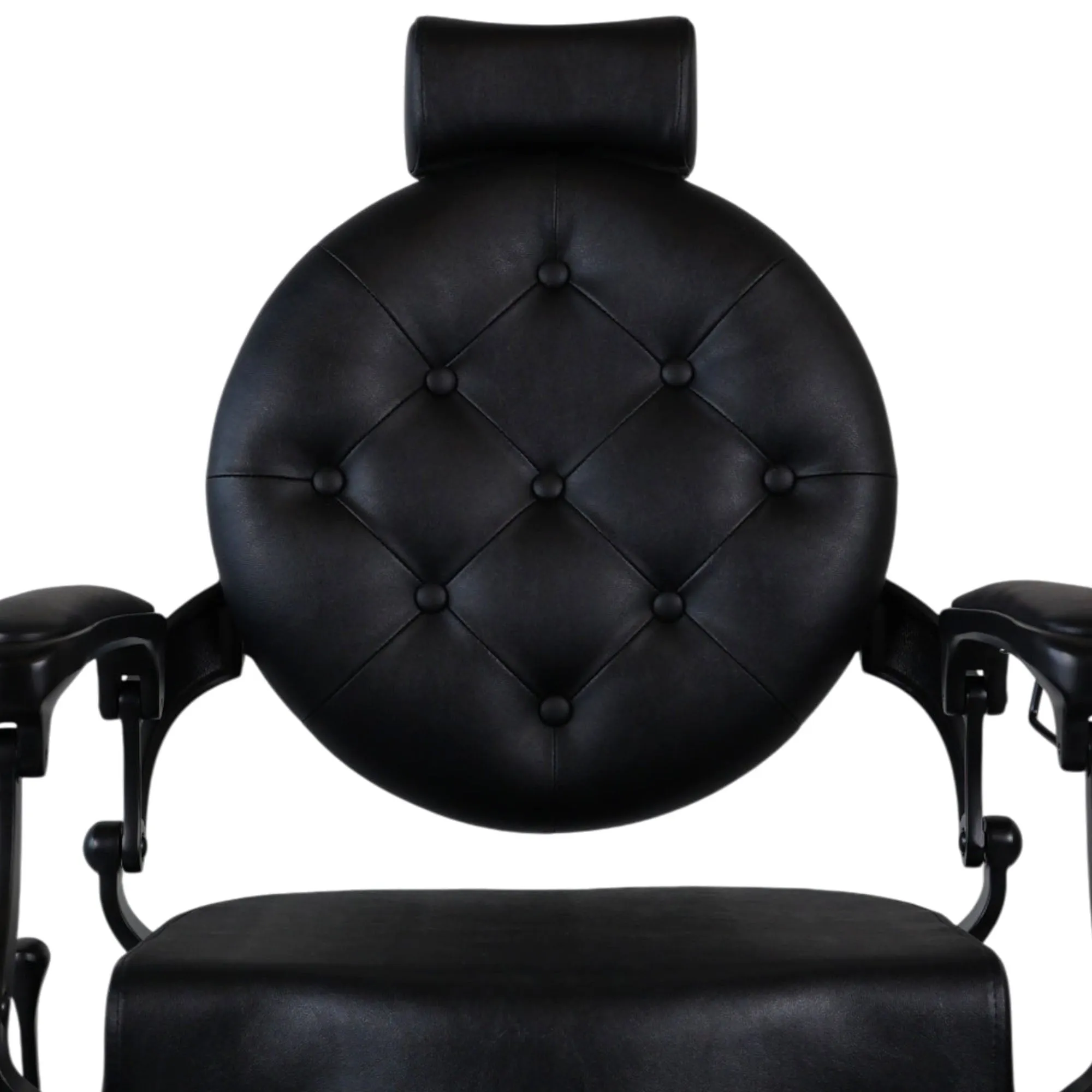 Barber Chair - Vintage Style Black & Matte Black Accents