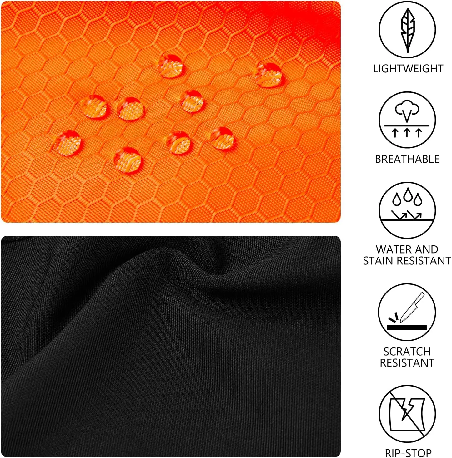 BASSDASH Dog Safety Vest Lightweight Water Resistant Chest Protection Blaze Orange Reflective High Visibility for Hunting Outdoor