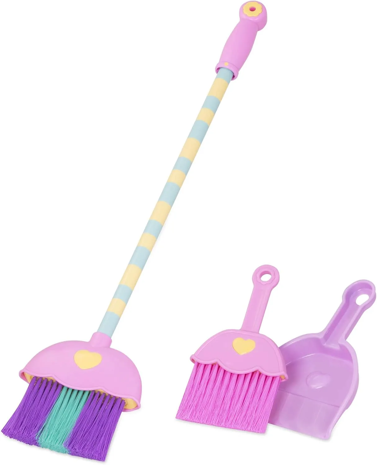 Battat- Play Circle- Play Circle- Broom & Hand Broom – Dustpan Accessory – House Cleaning Toys- Pretend Play- Mighty Tidy Sweep Set- 3 years  