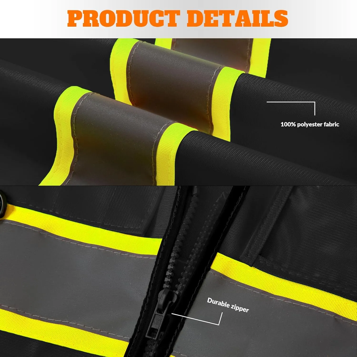 BeautyWill Custom Safety Vest Logo Class 2 High Visibility Reflevtive Vest Outdoor Protective Workwear