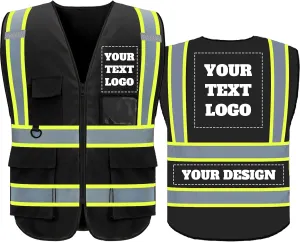 BeautyWill Custom Safety Vest Logo Class 2 High Visibility Reflevtive Vest Outdoor Protective Workwear