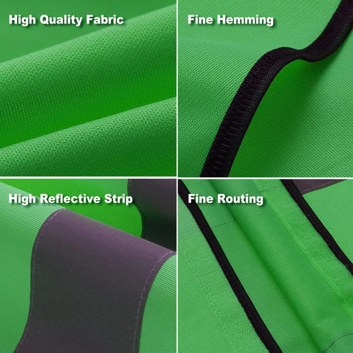 BeautyWill Custom Safety Vest logo Visibility Reflective Vest Class 2 Hi Vis Security Construction Work Vest