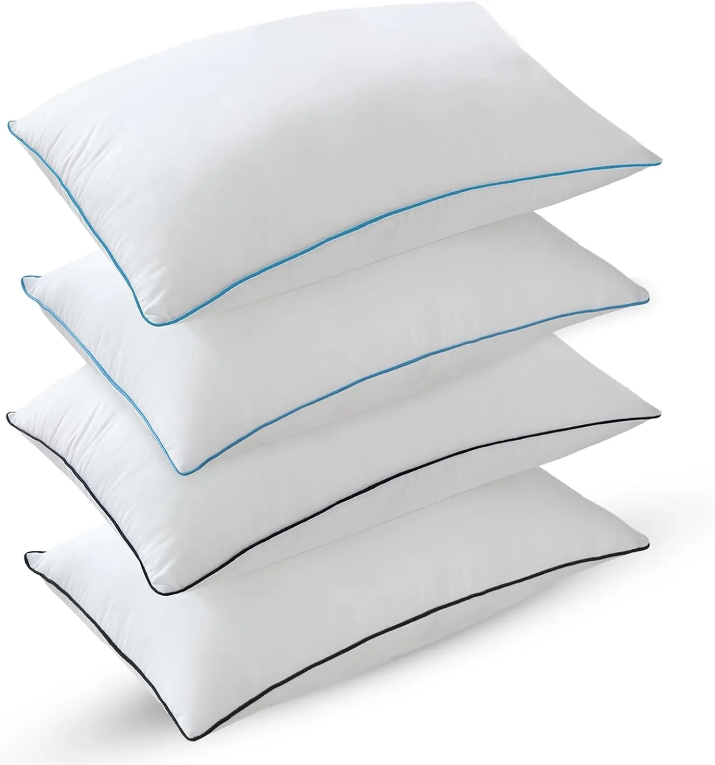 Bed Pillows for Sleeping - Pillows Queen Size Set of 4 Cooling Luxury Hotel Quality Pillow with Premium Plush Soft Down Alternative Fill for Side Back or Stomach Sleepers