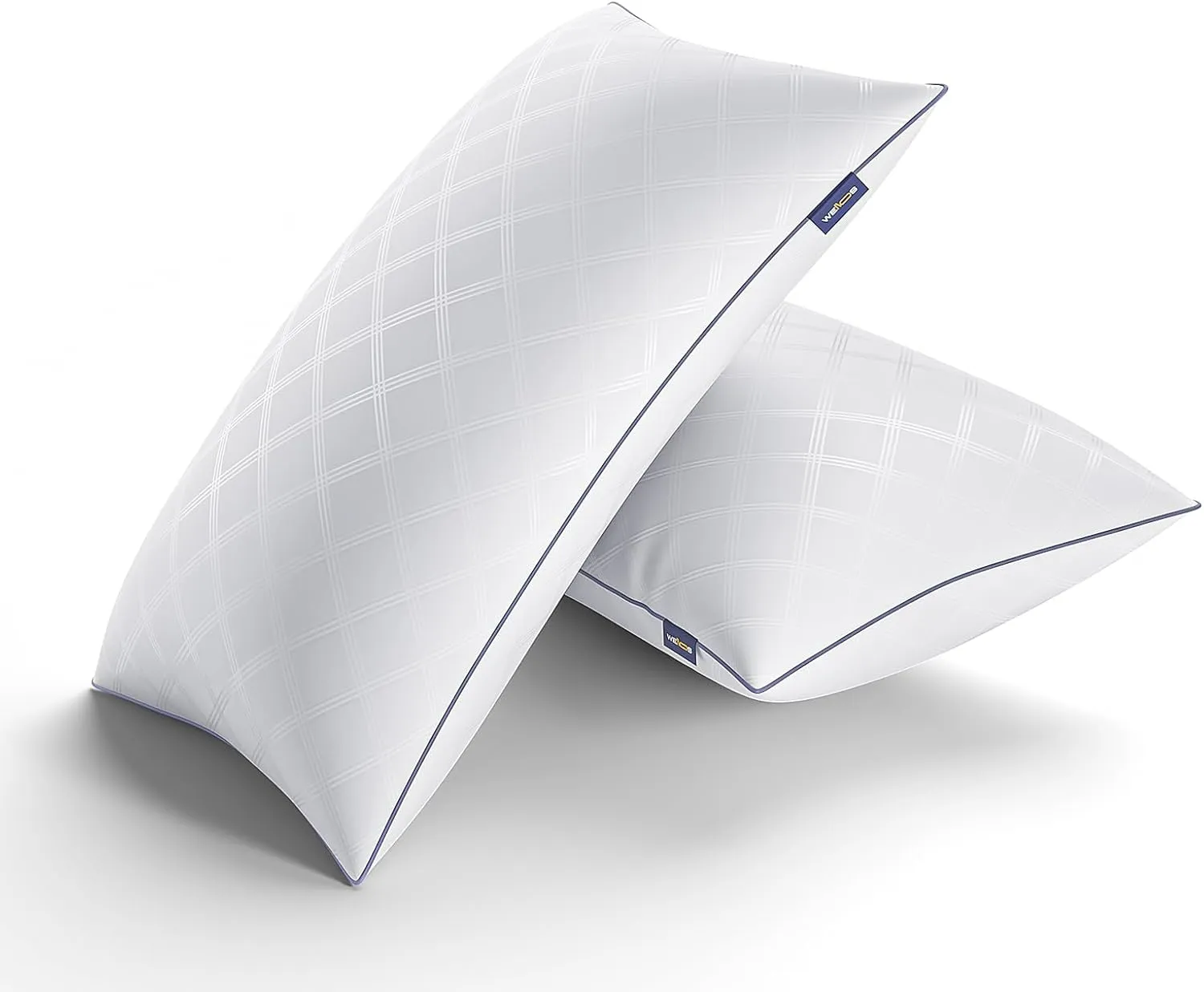 Bed Pillows Queen Size Set of 2, Pillow for Sleeping Premium Soft/Firm Hotel Bedding Pillow for Back, Stomach or Side Sleepers（White）
