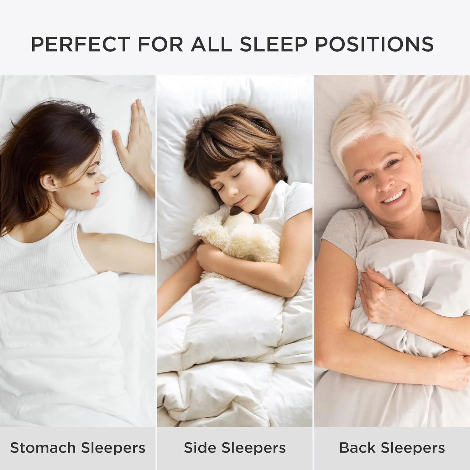Bedsure Standard Pillows Size Set of 2 - Bed Pillows Standard Size for Sleeping, Soft and Supportive, Hotel Quality, Original Down Alternative Filling for Side, Back Sleepers, 2 Pack