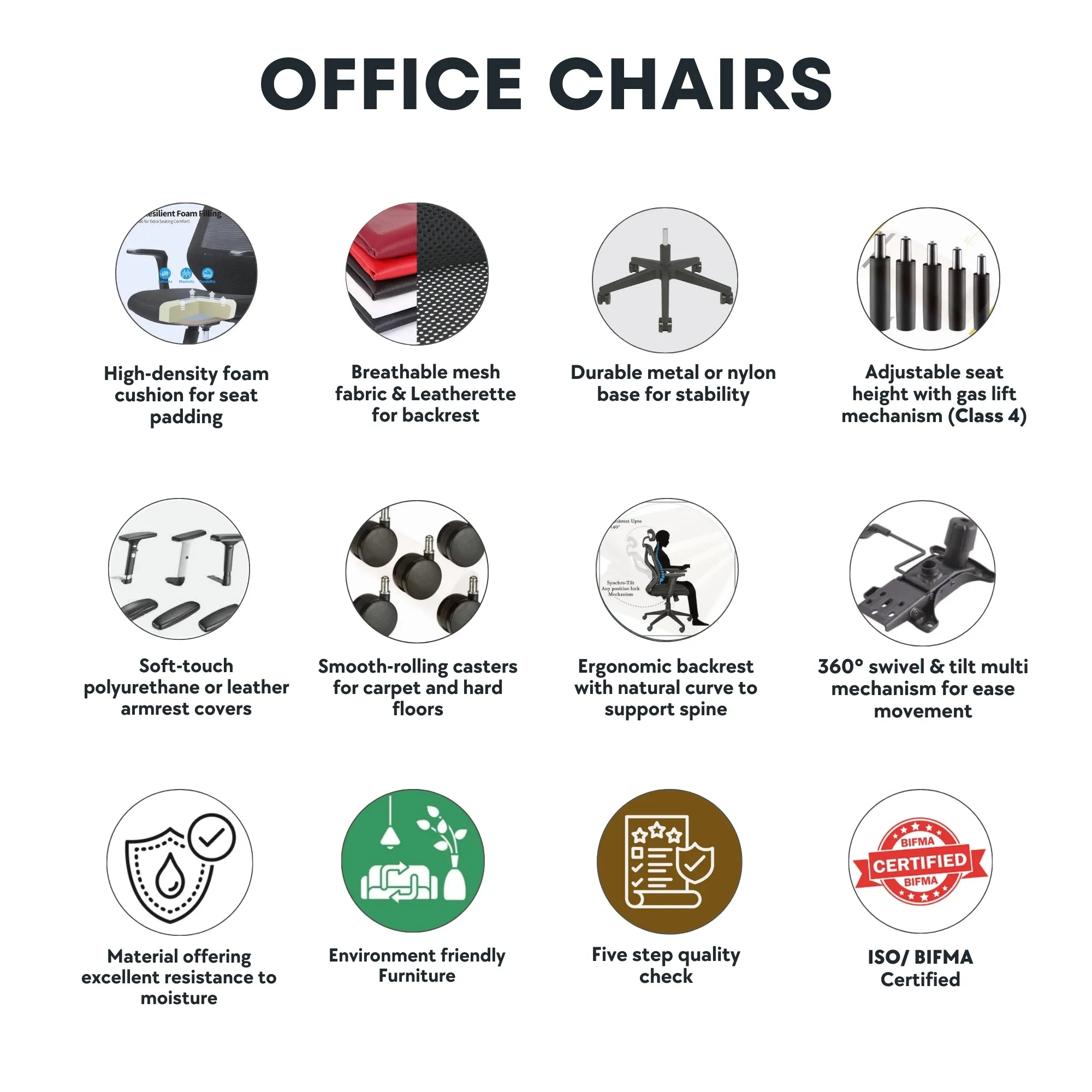 Best Computer Chair for Long Hours Medium Back