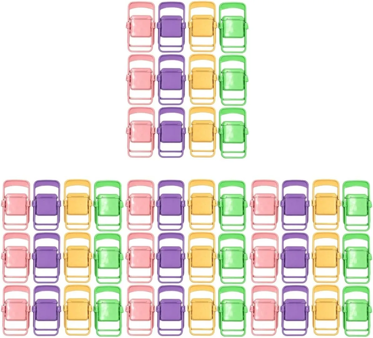 BESTOYARD 48pcs Mini Folding Chair Phone Holder Decorative Cellphone Bracket for Doll House Watermelon Compact Functional for Miniature Scenes