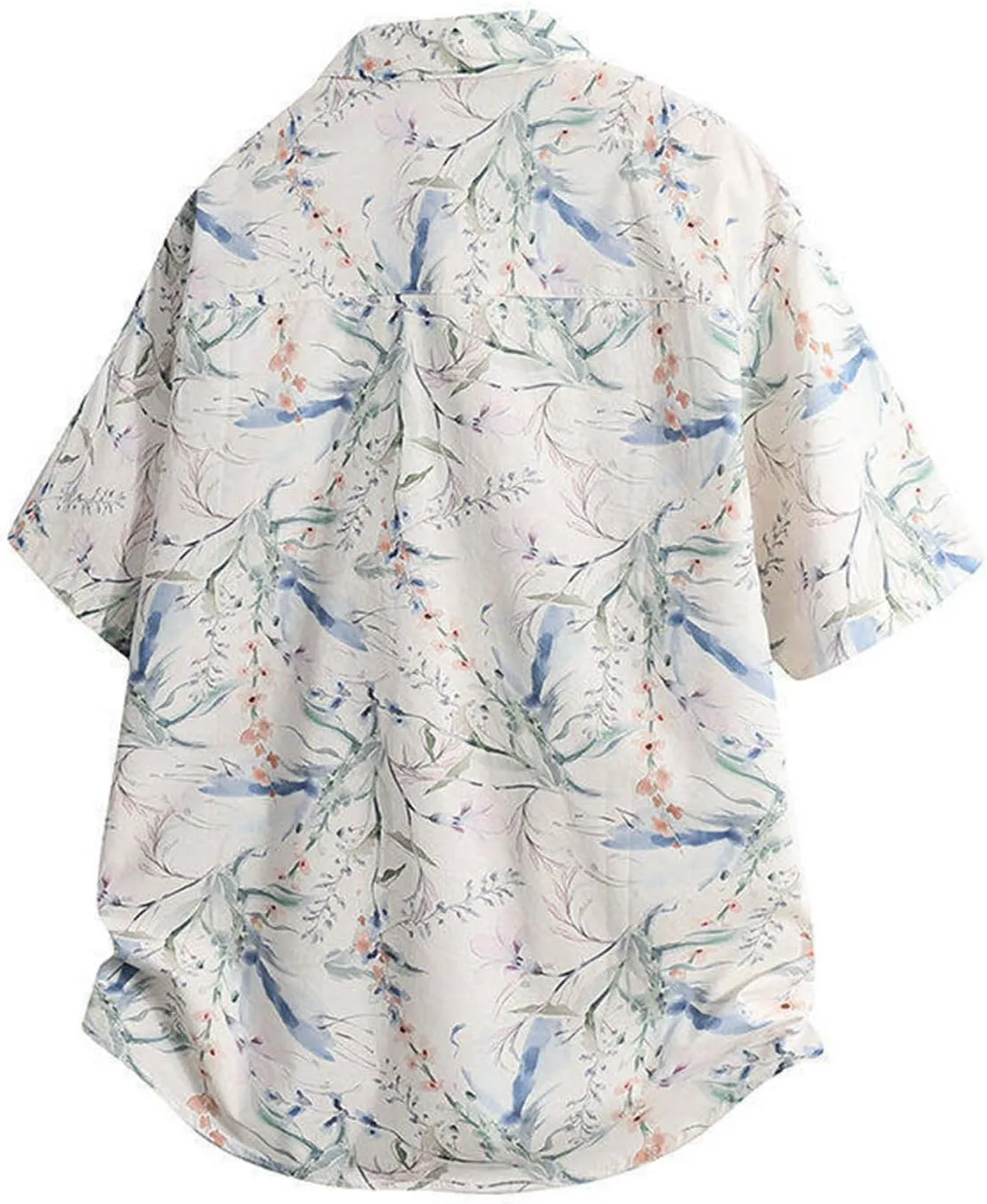 Big and Tall Men's Stylish Tie Dye Loose Lapel Cardigan Shirts Summer Short Sleeve Button Down Casual Beach Shirt