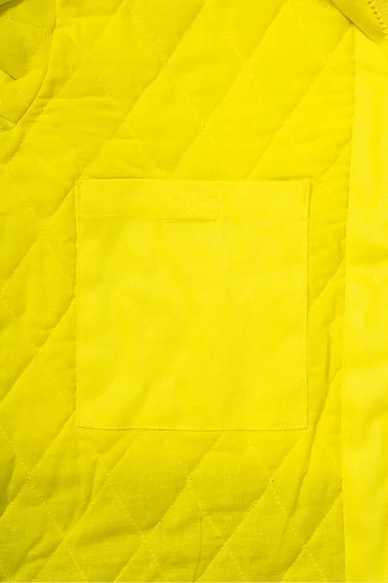 Bisley BJ6970T Hi-Vis Taped 3 in 1 Cotton Drill Jacket Yellow/Navy