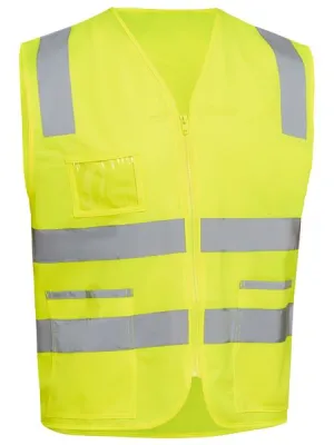 Bisley Taped Hi Vis Safety Zip Vest - BV0341T