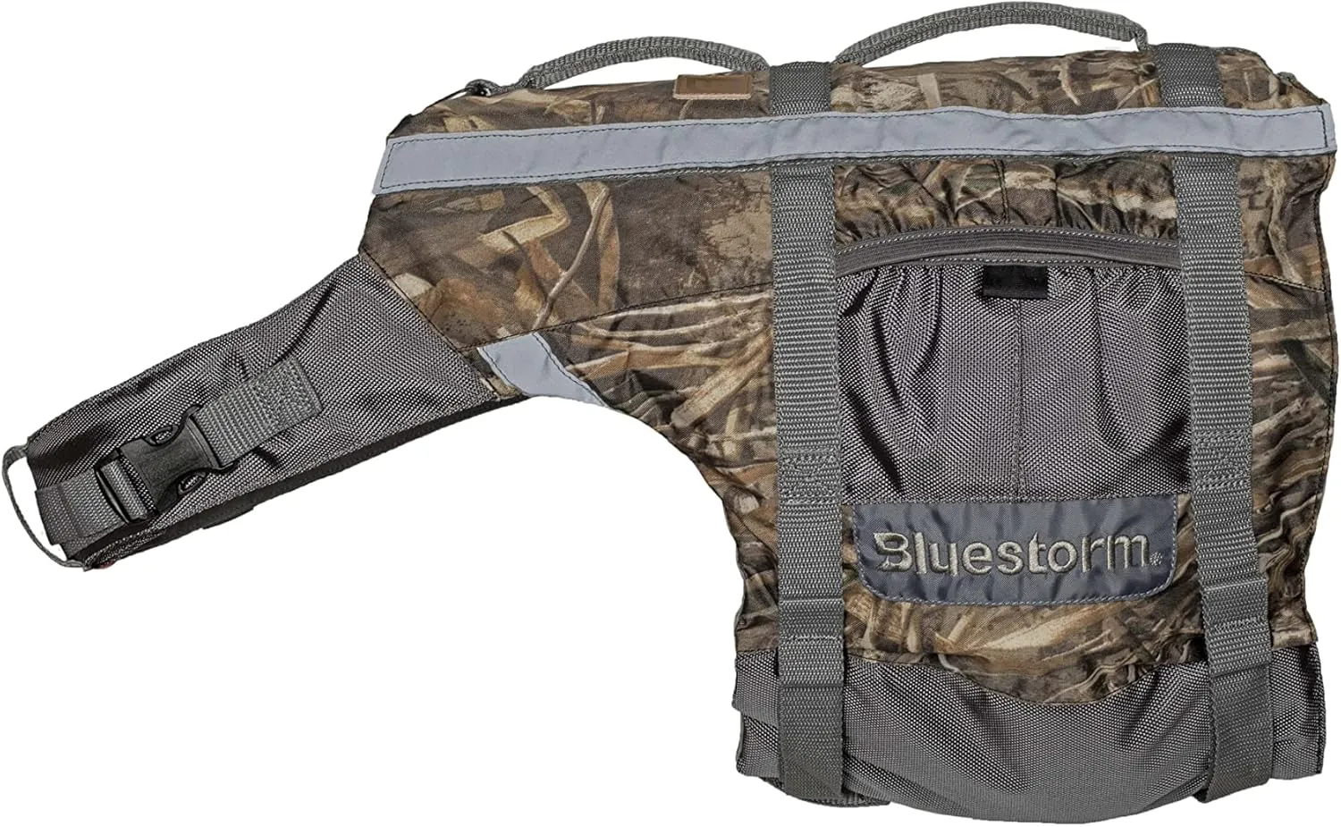 BLUESTORM Advanced Dog Vest with Reflective Stripes/Adjustable Neck Strap | X-Small | Max5 Camo
