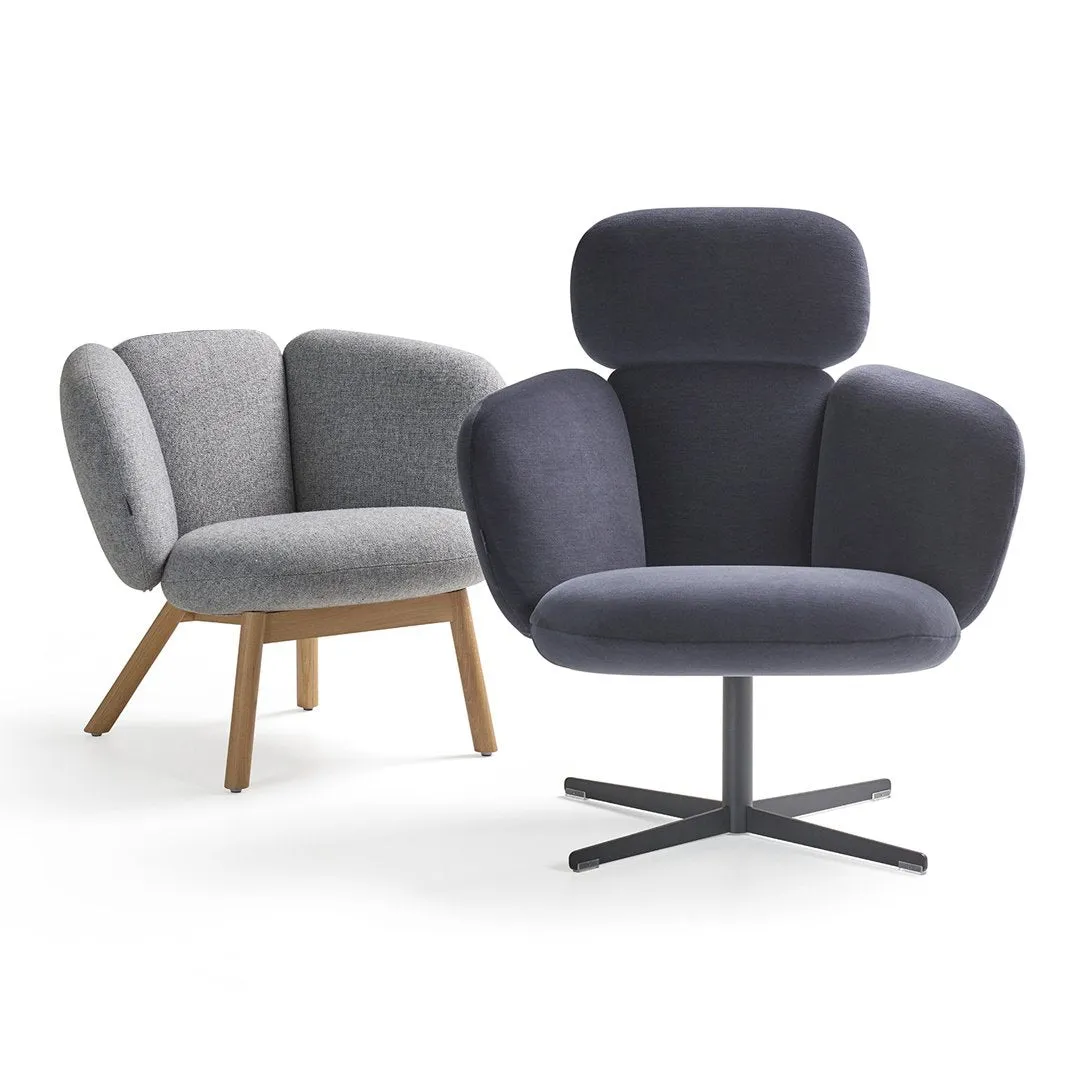 Bras Easy Chair - 4 Legged, Wood Base