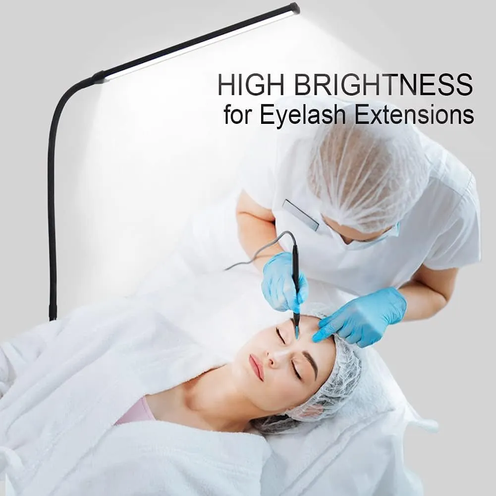 Bright LED Floor Lamp Adjustable Gooseneck Standing Eyelash Light for Eyelash Extensions tattooing Light Reading lamp
