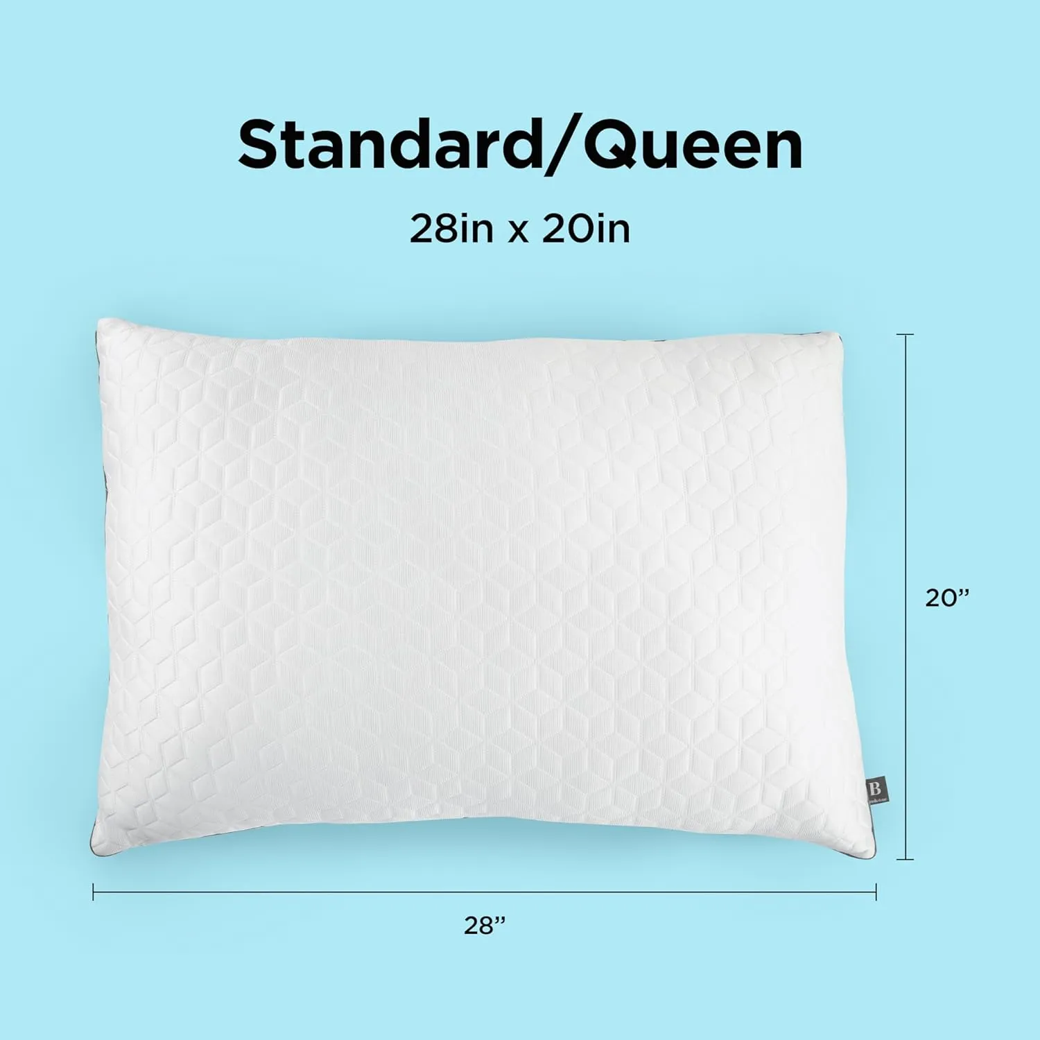 Brookstone Cool Sense Down Alternative Pillow 2 Pack - Cold Cooling Pillows for Hot Sleepers - CoolSense Pillows for Sleeping - Stay Cool and Comfortable All Night - White, Standard/Queen Size