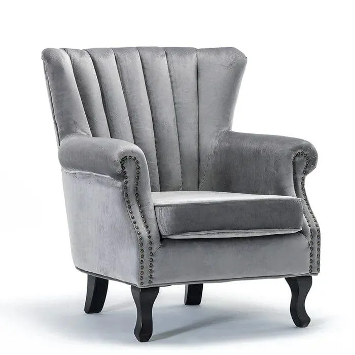 Cadsden  Wide Tufted Velvet Wingback Chair