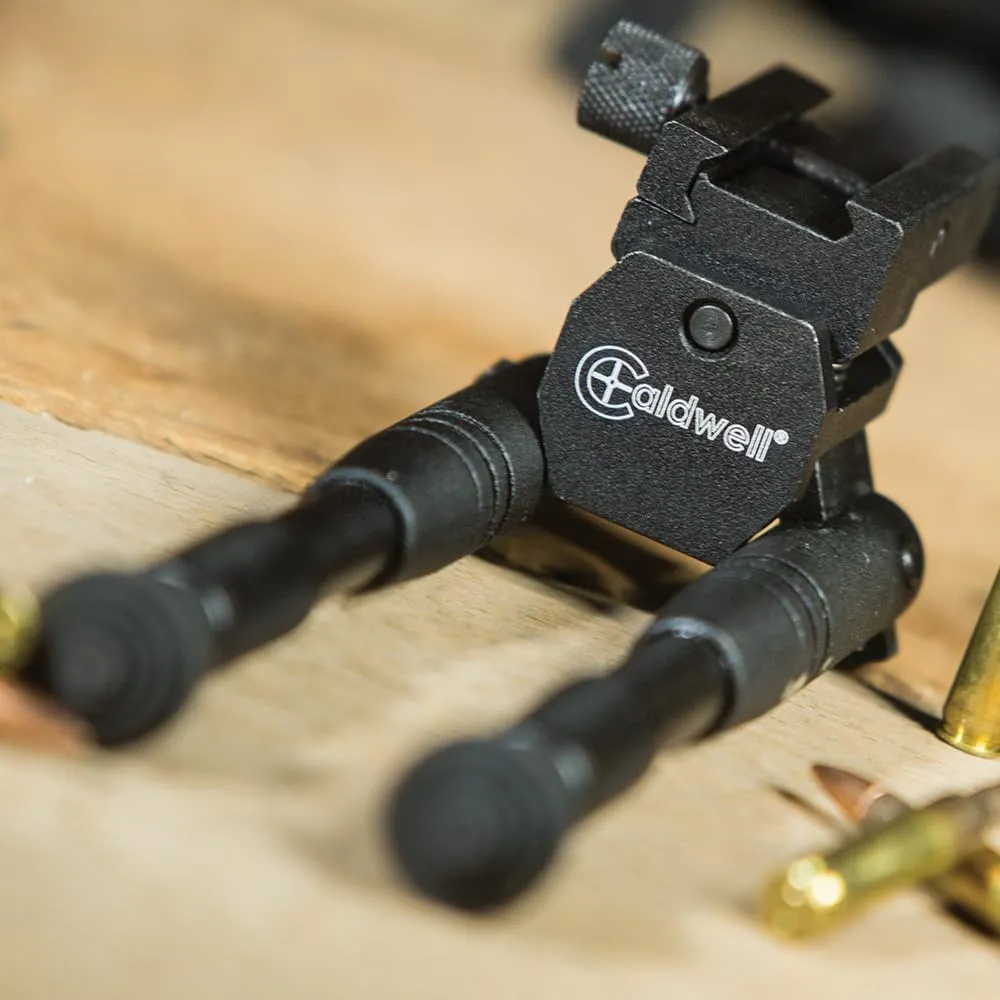 Caldwell Bipod with Adjustable Legs and Slim Folding Design for Easy Transport, Rifle Stability, and Target Shooting