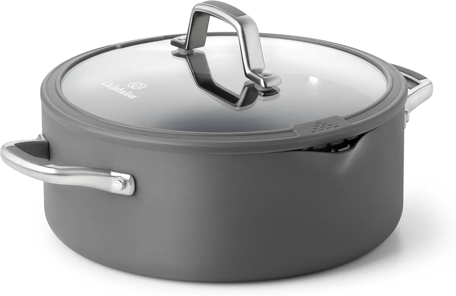 Calphalon Simply Easy System Nonstick Dutch Oven, 5-Quart, Gray