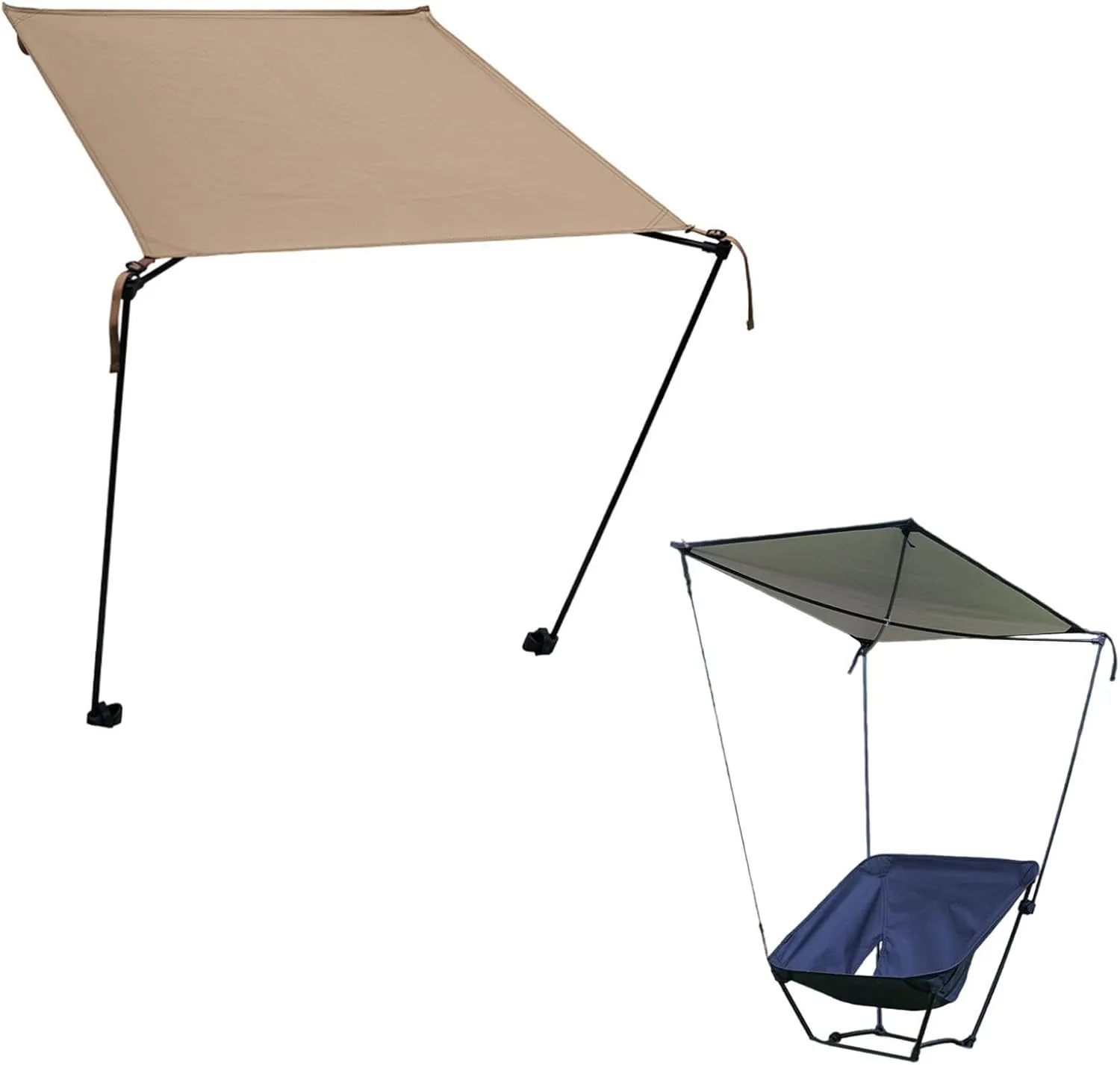 Camping Chair Shade Folding Chair Shade Easy to Install Portable Sun Shelter for Outdoor Traveling Fishing Accessories, White